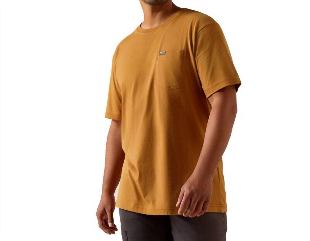 NEW ARIAT rebar cotton strong groundbreaker t-shirt in khaki